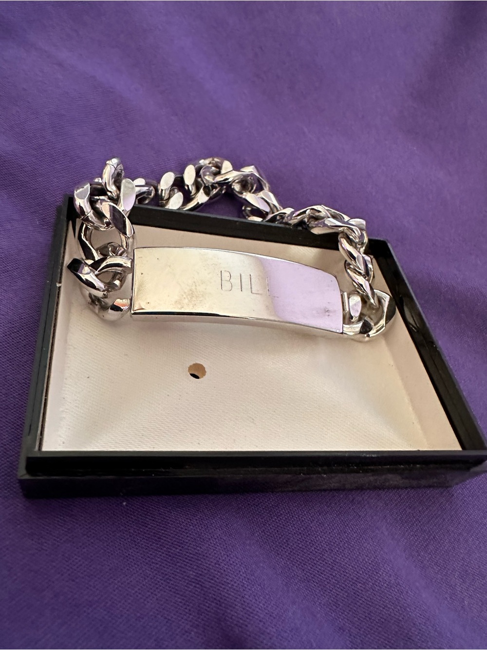 Speidel Silver color Men’s ID Bracelet